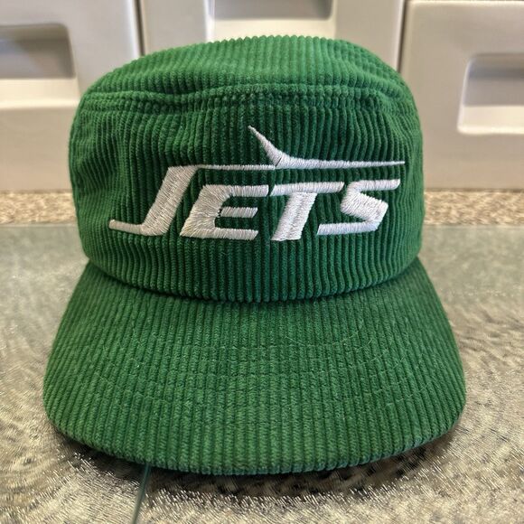 New Era Other - RARE Vintage New York Jets 80's CORDUROY Hat New Era Pillbox Style Snapback USA